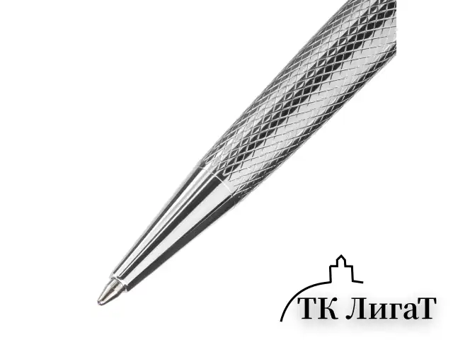 Ручка подарочная шариковая GALANT "ETUDE", корпус серебристый, детали хром, узел 0,7 мм, синяя, 143506