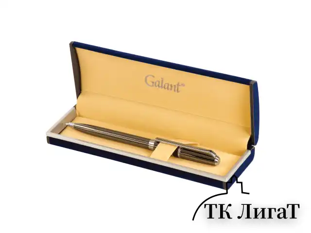 Ручка подарочная шариковая GALANT "SFUMATO", корпус оружейный металл, детали хром, узел 0,7 мм, синяя, 143519