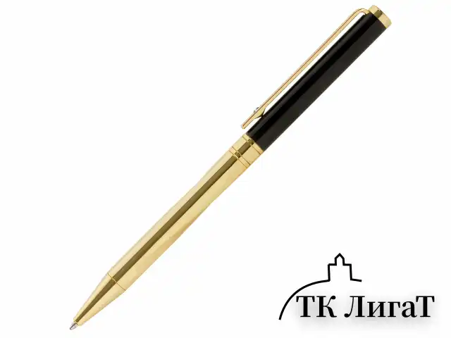 Ручка подарочная шариковая GALANT "ALLUSION", корпус черный/золотой, детали золотистые, узел 0,7 мм, синяя, 143522