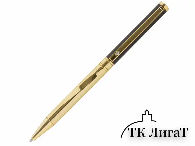 Ручка подарочная шариковая GALANT "ALLUSION", корпус черный/золотой, детали золотистые, узел 0,7 мм, синяя, 143522