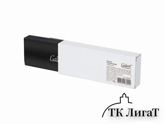 Ручка подарочная шариковая GALANT "ARROW GOLD", корпус черный/золотистый, детали золотистые, узел 0,7 мм, синяя, 143523