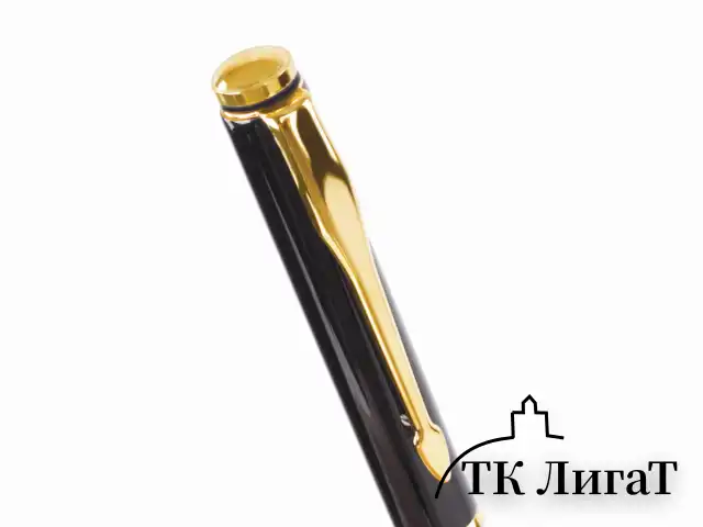 Ручка подарочная шариковая GALANT "ARROW GOLD", корпус черный/золотистый, детали золотистые, узел 0,7 мм, синяя, 143523