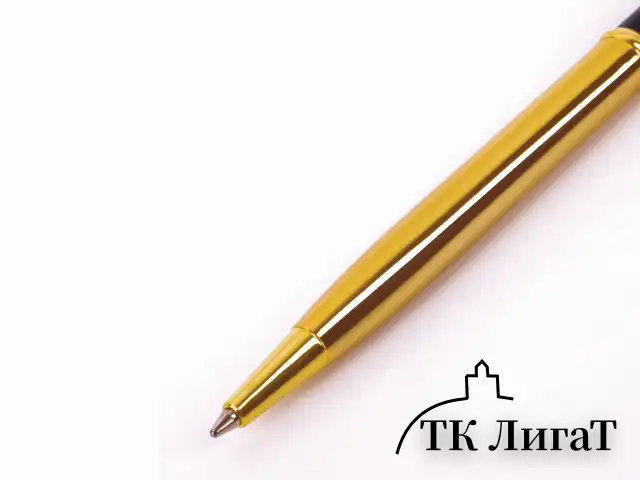 Ручка подарочная шариковая GALANT "ARROW GOLD", корпус черный/золотистый, детали золотистые, узел 0,7 мм, синяя, 143523