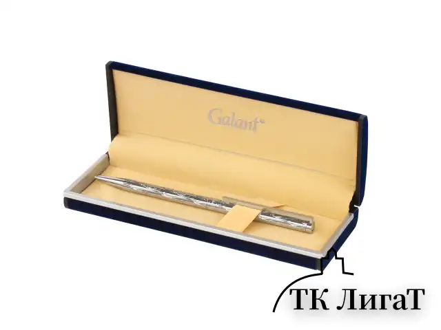 Ручка подарочная шариковая GALANT "ASTRON SILVER", корпус серебристый, детали хром, узел 0,7 мм, синяя, 143527