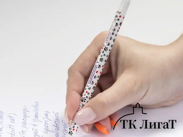 Ручка стираемая гелевая ЮНЛАНДИЯ "Котята", СИНЯЯ, корпус ассорти, узел 0,5 мм, линия письма 0,35 мм, 143659