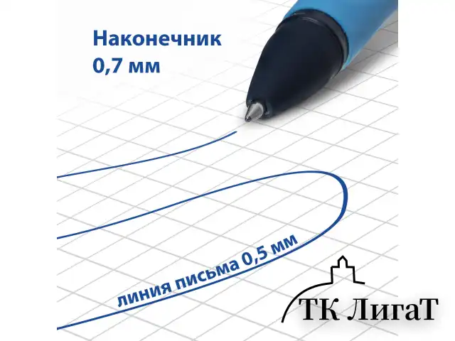Ручка стираемая гелевая с эргономичным грипом BRAUBERG REPEAT, СИНЯЯ, +3 сменных стержня, узел 0,7 мм, линия письма 0,5 мм, 143663