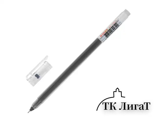 Ручка гелевая STAFF "EVERYDAY" GP-673, ЧЕРНАЯ, длина письма 1000 м, игольчатый узел 0,5 мм, линия письма 0,35 мм, 143673