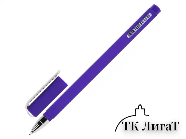 Ручка шариковая BRAUBERG SOFT TOUCH STICK "NEON", СИНЯЯ, мягкое покрытие, корпус ассорти, узел 0,7 мм, 143697