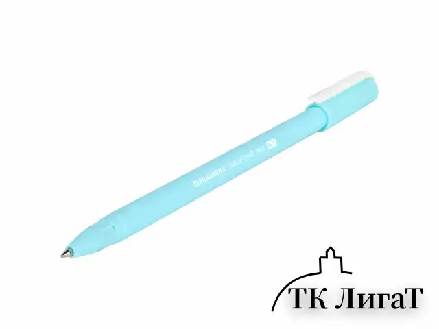Ручка шариковая BRAUBERG SOFT TOUCH STICK "PASTEL" СИНЯЯ, мягкое покрытие, корпус ассорти, узел 0,7 мм, 143698