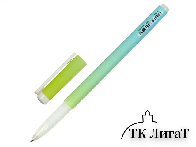 Ручка шариковая BRAUBERG SOFT TOUCH GRIP "GRADE PASTEL", СИНЯЯ, мягкое покрытие, ассорти, узел 0,7 мм, 143711