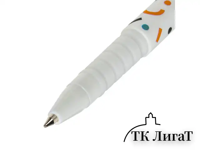 Ручка шариковая BRAUBERG SOFT TOUCH GRIP "CONFETTI", СИНЯЯ, мягкое покрытие, узел 0,7 мм, 143723