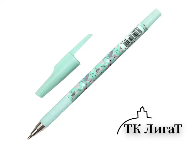 Ручка шариковая ЮНЛАНДИЯ "GLAMOUR CAT", синяя, SOFT TOUCH покрытие, узел 0,7 мм, линия письма 0,35 мм, 143734