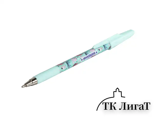 Ручка шариковая ЮНЛАНДИЯ "GLAMOUR CAT", синяя, SOFT TOUCH покрытие, узел 0,7 мм, линия письма 0,35 мм, 143734