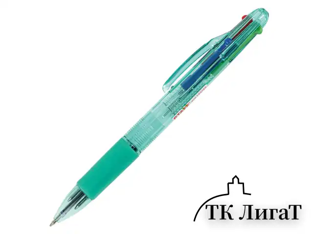 Ручка многоцветная шариковая автоматическая STAFF "College" 4 ЦВЕТА BP-15, линия письма 0,35 мм, 143748