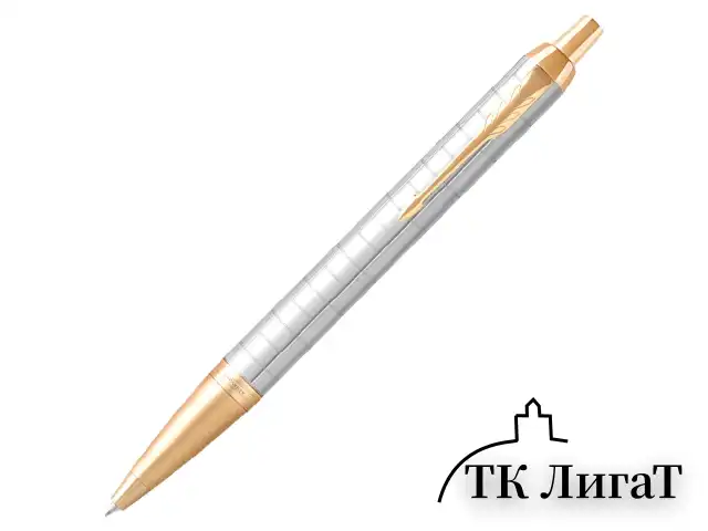 Ручка шариковая PARKER "IM Premium Pearl GT", жемчужный лак, позолота, синяя, 2143643
