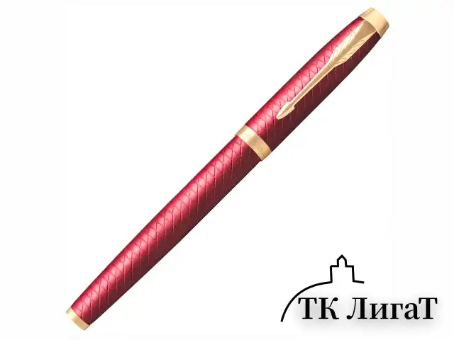 Ручка-роллер PARKER "IM Premium Red GT", корпус красный лак, позолоченные детали, черная, 2143647