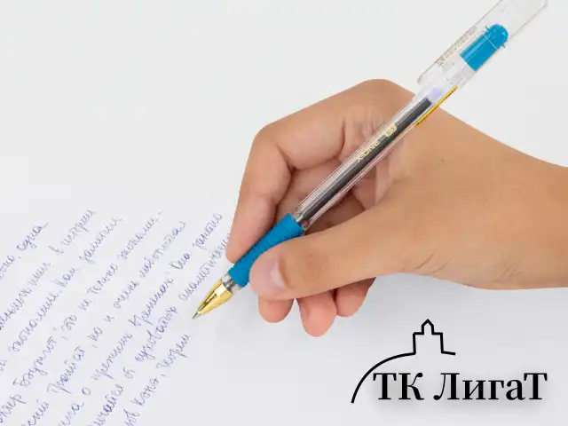 Ручка шариковая с грипом BRAUBERG "X-ONE", СИНЯЯ, корпус прозрачный, узел 0,5 мм, линия письма 0,35 мм, 143985