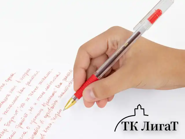 Ручка шариковая с грипом BRAUBERG "X-ONE", КРАСНАЯ, корпус прозрачный, узел 0,5 мм, линия письма 0,35 мм, 143989