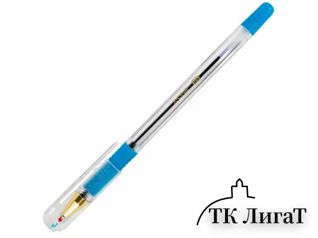 Ручки шариковые с грипом BRAUBERG "X-ONE", НАБОР 10 ШТУК, СИНИЕ, корпус прозрачный, узел 0,5 мм, линия письма 0,35 мм, 143990