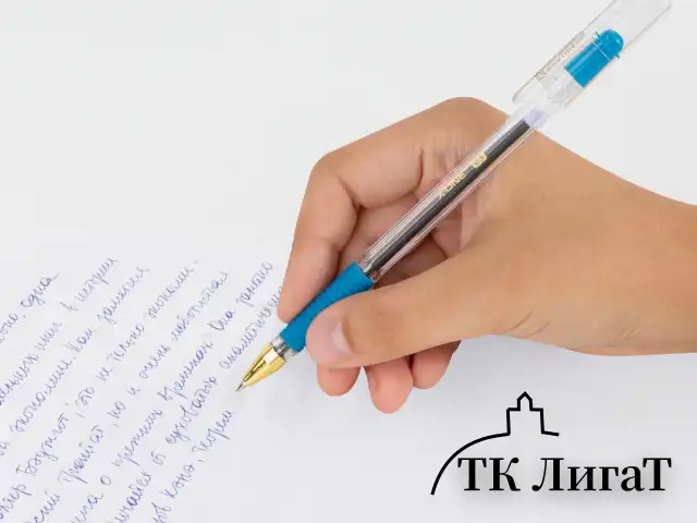 Ручки шариковые с грипом BRAUBERG "X-ONE", НАБОР 10 ШТУК, СИНИЕ, корпус прозрачный, узел 0,5 мм, линия письма 0,35 мм, 143990