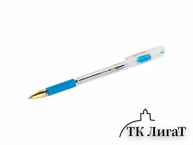 Ручки шариковые с грипом BRAUBERG "X-ONE", НАБОР 10 ШТУК, СИНИЕ, корпус прозрачный, узел 0,5 мм, линия письма 0,35 мм, 143990