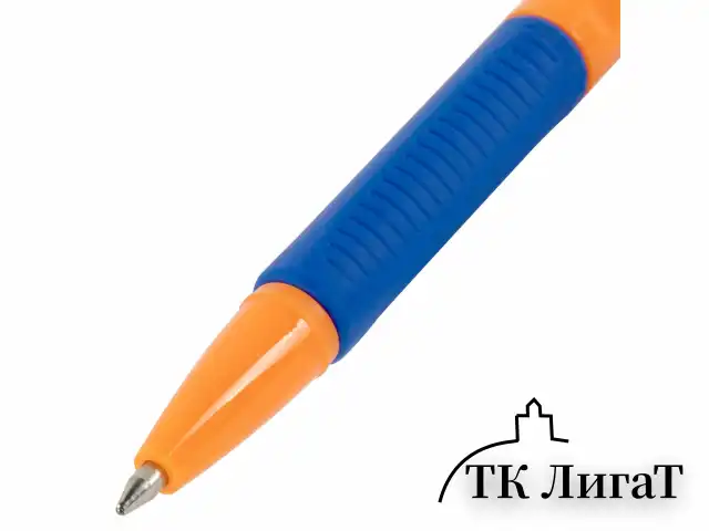 Ручка шариковая с грипом BRAUBERG "ULTRA GT ORANGE", СИНЯЯ, корпус оранжевый, линия 0,35 мм, 144052