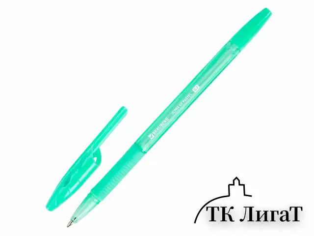 Ручка шариковая с грипом BRAUBERG "ULTRA GT PASTEL", СИНЯЯ, корпус ассорти, линия 0,35 мм, 144053