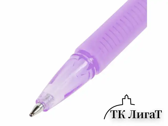 Ручка шариковая с грипом BRAUBERG "ULTRA GT PASTEL", СИНЯЯ, корпус ассорти, линия 0,35 мм, 144053