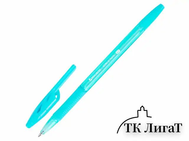 Ручка шариковая с грипом BRAUBERG "ULTRA GT PASTEL", СИНЯЯ, корпус ассорти, линия 0,35 мм, 144053