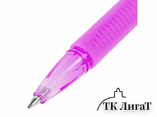 Ручка шариковая с грипом BRAUBERG "ULTRA GT NEON", СИНЯЯ, корпус ассорти, линия 0,35 мм, 144054