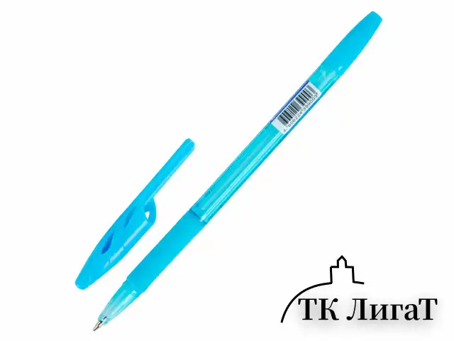 Ручка шариковая с грипом BRAUBERG "ULTRA GT NEON", СИНЯЯ, корпус ассорти, линия 0,35 мм, 144054