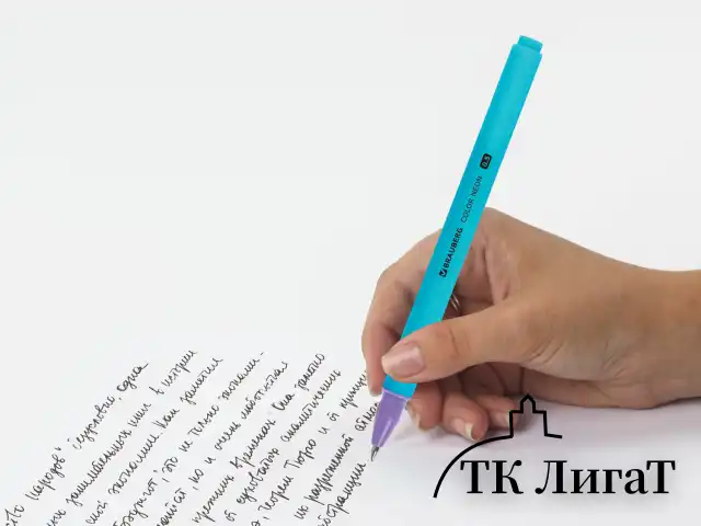Ручка гелевая BRAUBERG "COLOR NEON", ЧЕРНАЯ, корпус ассорти, узел 0,5 мм, линия 0,35 мм, 144120