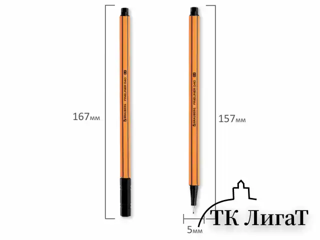 Ручка капиллярная (линер) ЧЕРНАЯ, BRAUBERG "FINE 040", шестигранная, линия письма 0,4 мм, 144139