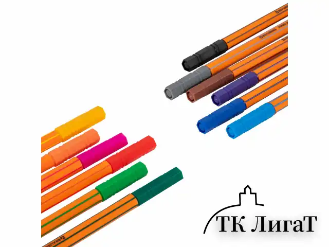 Ручки капиллярные (линеры) 12 ЦВЕТОВ, BRAUBERG "FINE 040", шестигранные, линия 0,4 мм, 144143