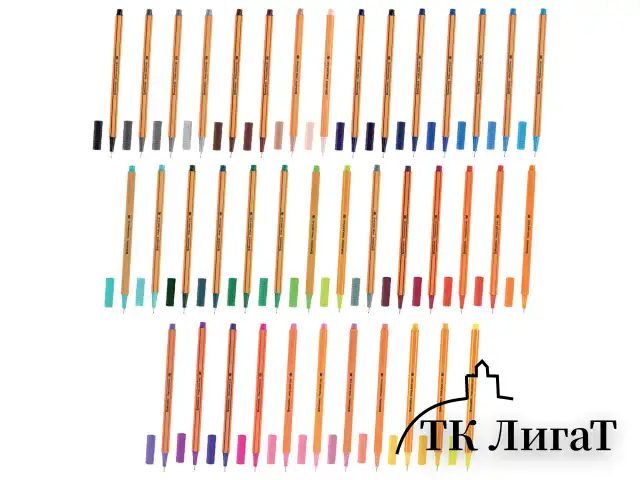 Ручки капиллярные (линеры) 40 ЦВЕТОВ, BRAUBERG "FINE 040", шестигранные, линия 0,4 мм, 144146