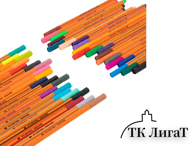 Ручки капиллярные (линеры) 40 ЦВЕТОВ, BRAUBERG "FINE 040", шестигранные, линия 0,4 мм, 144146