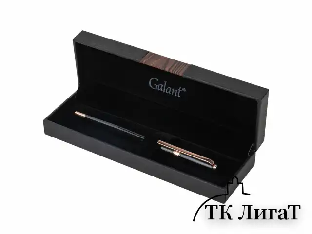 Ручка подарочная шариковая GALANT "Aldo", корпус черный, детали розовое золото, узел 0,7 мм, линия письма 0,5 мм, 144167