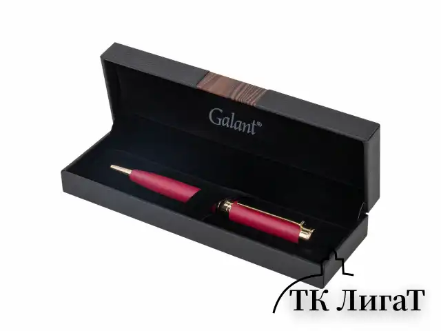 Ручка подарочная шариковая GALANT "Rossi", корпус красный, детали золото, узел 0,7 мм, линия письма 0,5 мм, синяя, 144172