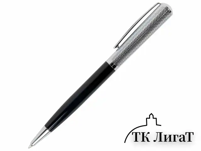Ручка подарочная шариковая GALANT "Hector", корпус черный/серебро, детали серебро, узел 0,7 мм, линия письма 0,5 мм, синяя, 144173
