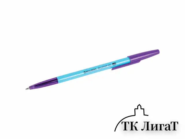 Ручка шариковая BRAUBERG "Офисная" NEON COLOR, СИНЯЯ, корпус ассорти, пишущий узел 1 мм, линия письма 0,5 мм, 144200