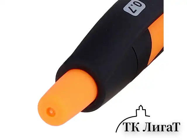 Ручка шариковая автоматическая BRAUBERG ULTRA COLOR NEON, soft-touch, СИНЯЯ, пишущий узел 0,7 мм, линия письма 0,35 мм, 144203