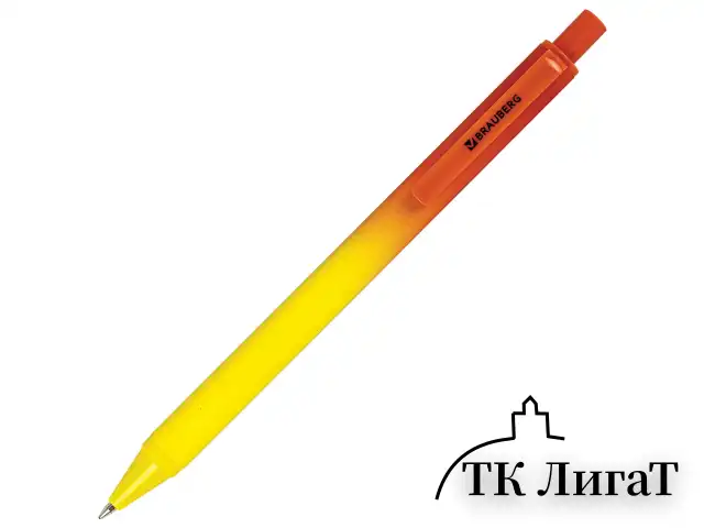 Ручка шариковая автоматическая BRAUBERG "Grade", корпус soft-touch, СИНЯЯ, пишущий узел 0,7 мм, линия письма 0,35 мм, 144205