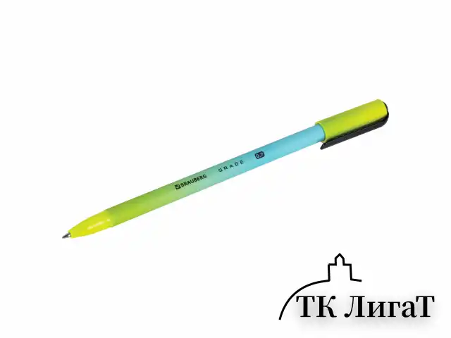 Ручка шариковая BRAUBERG GRADE, СИНЯЯ, корпус soft-touch, пишущий узел 0,7 мм, линия письма 0,35 мм, 144207