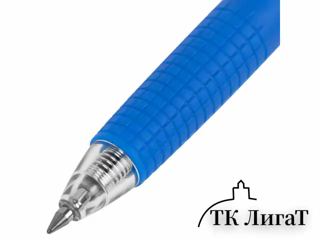 Ручка гелевая автоматическая с грипом BRAUBERG "GLA", СИНЯЯ, стандартный узел 0,5 мм, линия письма 0,35 мм, 144216