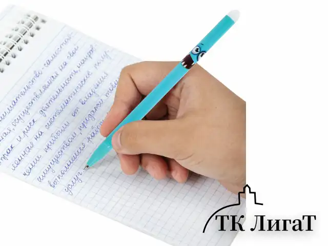 Ручка стираемая гелевая ЮНЛАНДИЯ "Монстрики", корпус ассорти, СИНЯЯ, узел 0,5 мм, линия письма 0,35 мм, 144242