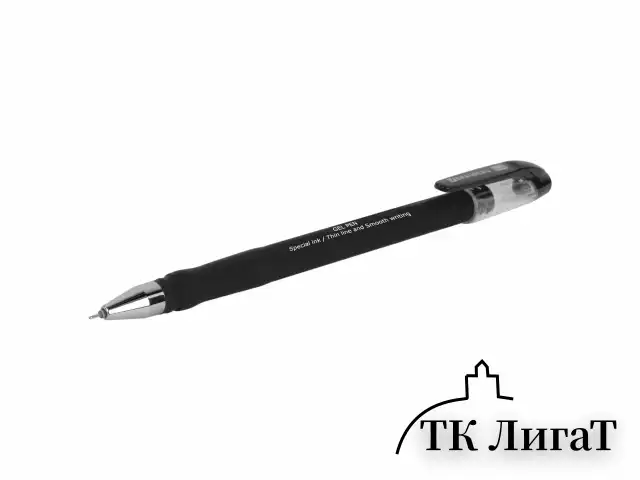 Ручка гелевая BRAUBERG SPECIAL, ЧЕРНАЯ, игольчатый узел 0,38 мм, тонкая линия письма 0,2 мм, 144246
