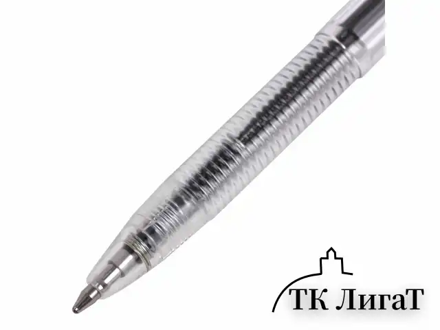 Ручка шариковая автоматическая ERICH KRAUSE R-301 СИНЯЯ, корпус прозрачный, 1 мм, линия 0,5 мм, 38509