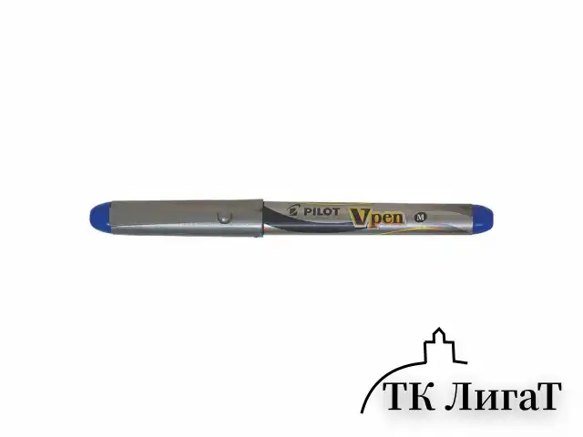 Ручка перьевая PILOT V-Pen, СИНЯЯ, корпус серый, линия письма 0,58 мм, SVP-4M L