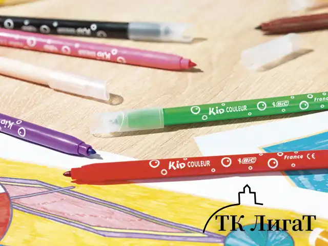 Фломастеры BIC "Kid Couleur", 12 цветов, суперсмываемые, вентилируемый колпачок, европодвес, 9202932