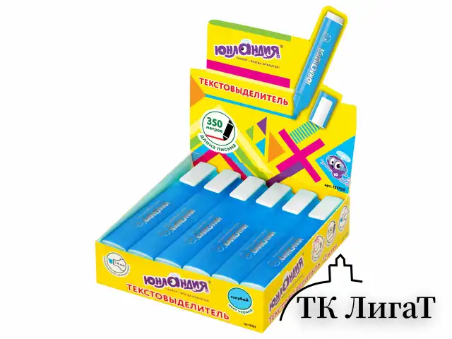 Текстовыделитель ЮНЛАНДИЯ "COLORSTAR", ГОЛУБОЙ, линия 1-4 мм, 151703